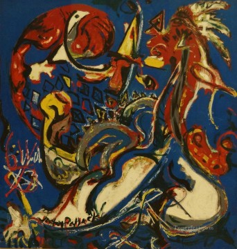 Jackson Pollock Painting - La Mujer Luna corta el círculo Jackson Pollock